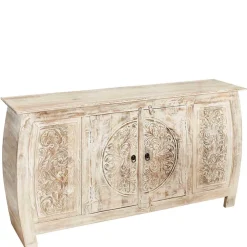 166x85x40 cm Akazie Sideboard in White Wash - Omie^Wohnen Hot
