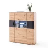 120x134x37 cm Highboard mit drei Türen - Vecenda^Wohnen Outlet
