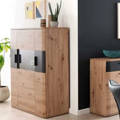 120x134x37 cm Highboard mit drei Türen - Vecenda^Wohnen Outlet