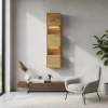 Wohnen 43x169x33 cm Hängevitrine aus Wildeiche - Obinson