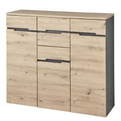 Wohnen 120x107x38 cm Hochkommode in Wildeiche - Kuetra