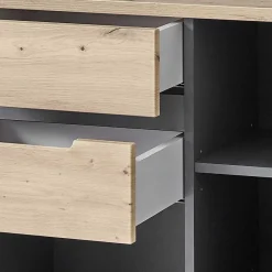 Wohnen 120x107x38 cm Hochkommode in Wildeiche - Kuetra