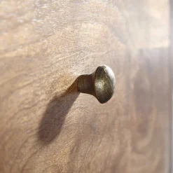 Wohnen 40x76x35 cm Hohe Nachtkommode mit einer Schublade - Kanados