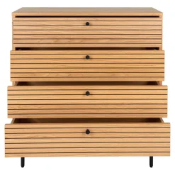 Wohnen 80x85x40 cm Kommode in Eiche Natur Furnier - Virona