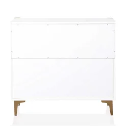 91x81x46 cm Kommode in Weiß und Messing - Onan^Wohnen Discount