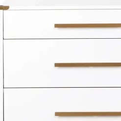 91x81x46 cm Kommode in Weiß und Messing - Onan^Wohnen Discount