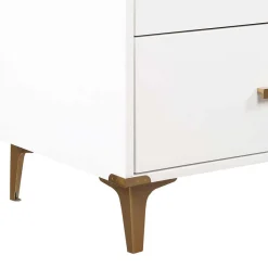 91x81x46 cm Kommode in Weiß und Messing - Onan^Wohnen Discount