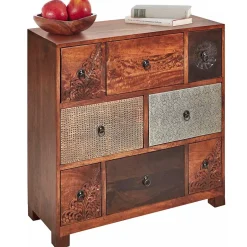 Wohnen 85x85x35 cm Kommode mit acht Schubladen - Welina