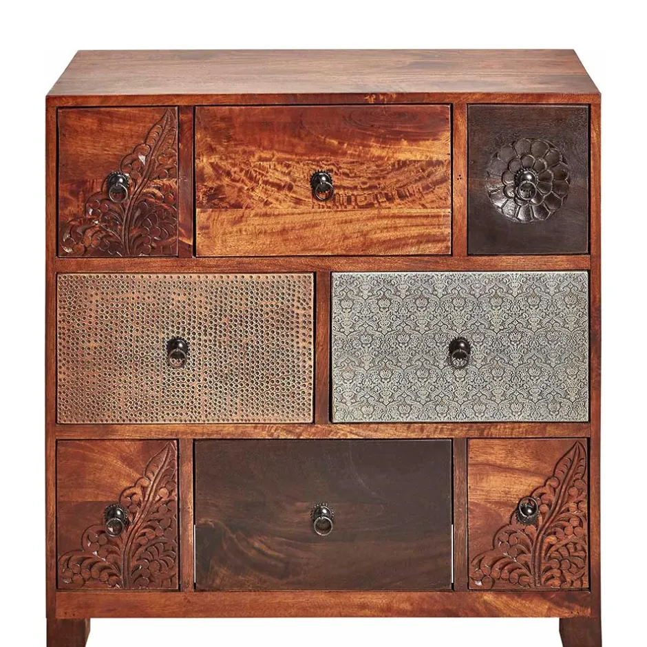 Wohnen 85x85x35 cm Kommode mit acht Schubladen - Welina