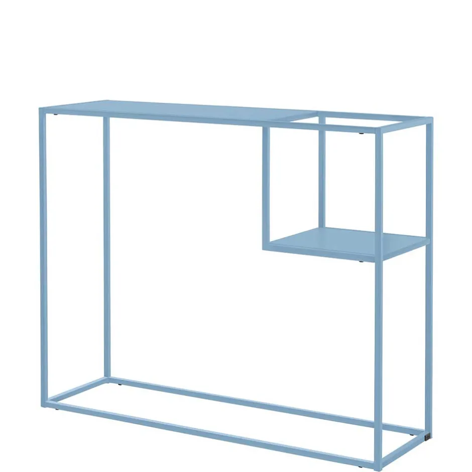 Wohnen 100x80x30 cm Konsolentisch in Blau Petrol - Filax