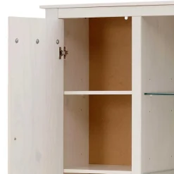 75x170x35 cm Landhaus Schrank in Weiß - Manduza^Wohnen Outlet
