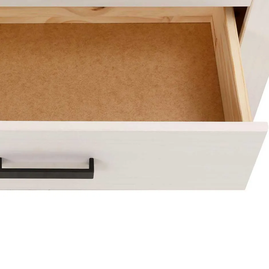 75x170x35 cm Landhaus Schrank in Weiß - Manduza^Wohnen Outlet