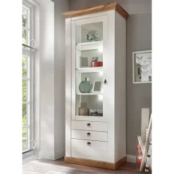 82x204x44 cm Landhaus Vitrine mit Glastür - Diatara^Wohnen Best