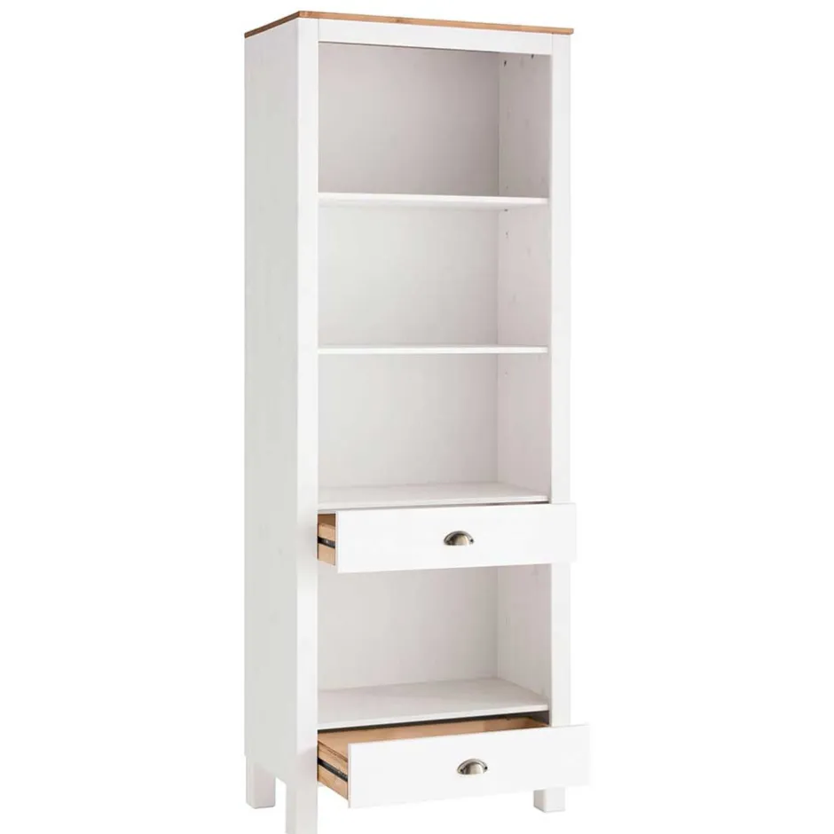 75x205x40 cm Landhausregal in Weiß - Canarius^Wohnen Sale