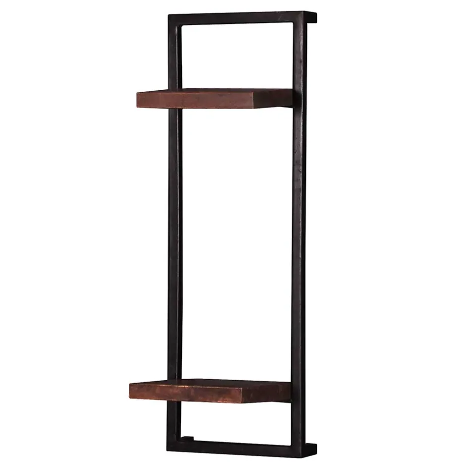 30x80x11 cm Metall Wandregal mit zwei Ablagen - Solapura^Wohnen Sale