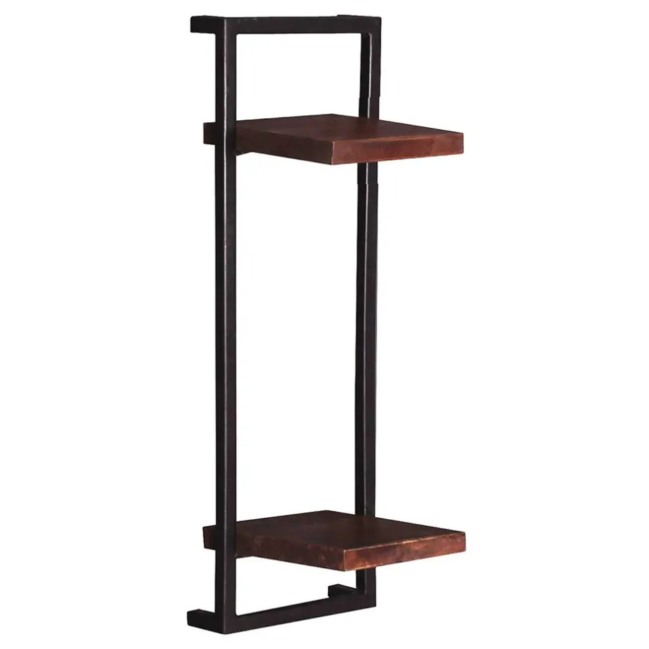 30x80x11 cm Metall Wandregal mit zwei Ablagen - Solapura^Wohnen Sale