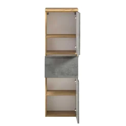 130x40x35 cm Midi Badschrank in Beton & Wildeiche - Mia^Wohnen Outlet