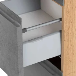 130x40x35 cm Midi Badschrank in Beton & Wildeiche - Mia^Wohnen Outlet