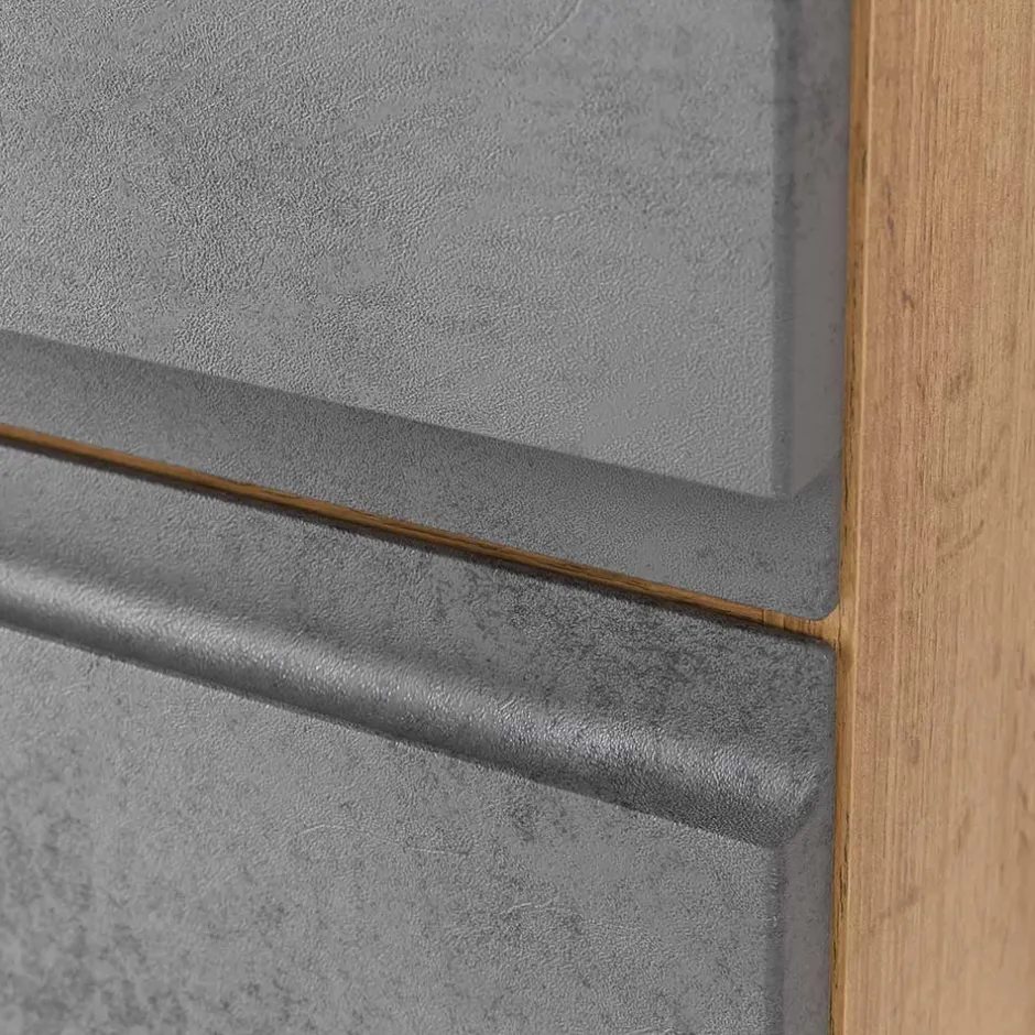 130x40x35 cm Midi Badschrank in Beton & Wildeiche - Mia^Wohnen Outlet