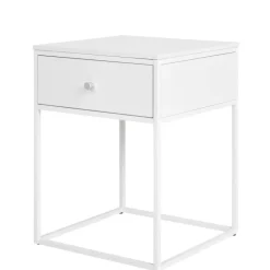 Wohnen 40x55x40 cm Nachttisch in Weiß - Vignola