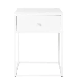 Wohnen 40x55x40 cm Nachttisch in Weiß - Vignola