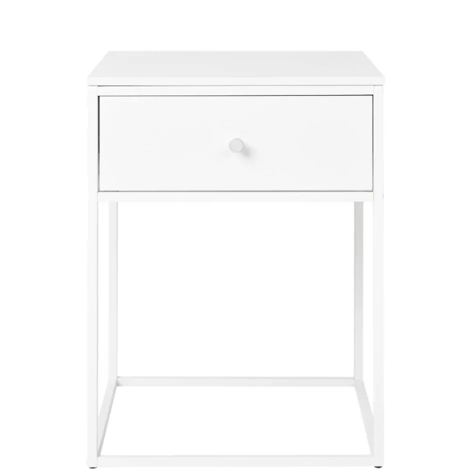 Wohnen 40x55x40 cm Nachttisch in Weiß - Vignola