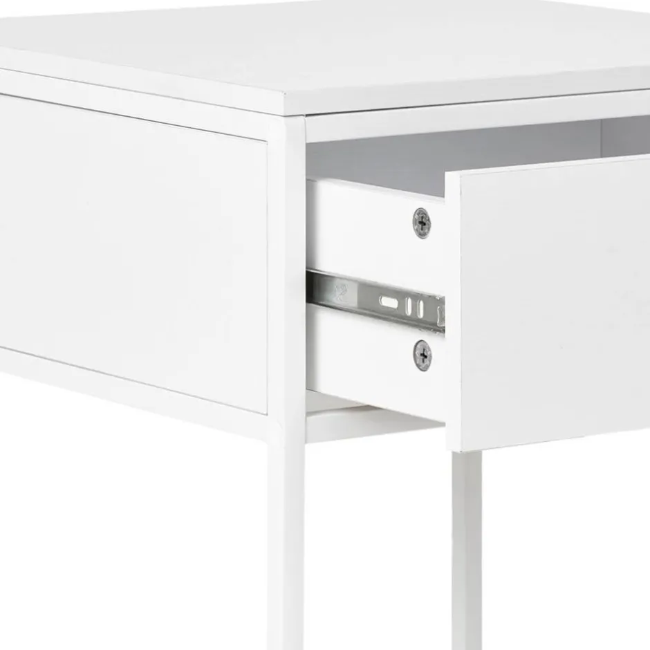 Wohnen 40x55x40 cm Nachttisch in Weiß - Vignola