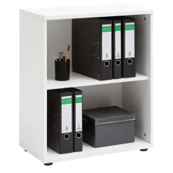65x80x35 cm Ordnerregal mit zwei Fächern in Weiß - Radiassu^Wohnen Outlet
