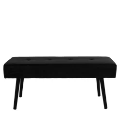 100x44x35 cm Polsterbank in Samt Schwarz - Minael^Wohnen Clearance