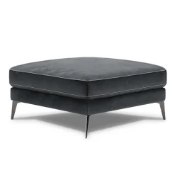 84x49x84 cm Polsterhocker in Anthrazit Samt - Temir^Wohnen Online