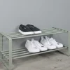 70x29x27 cm Schuhregal aus Stahl in Graugrün - Mion^Wohnen Outlet
