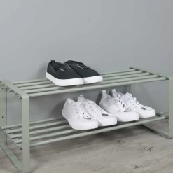 70x29x27 cm Schuhregal aus Stahl in Graugrün - Mion^Wohnen Outlet
