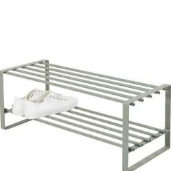 70x29x27 cm Schuhregal aus Stahl in Graugrün - Mion^Wohnen Outlet