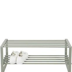 70x29x27 cm Schuhregal aus Stahl in Graugrün - Mion^Wohnen Outlet