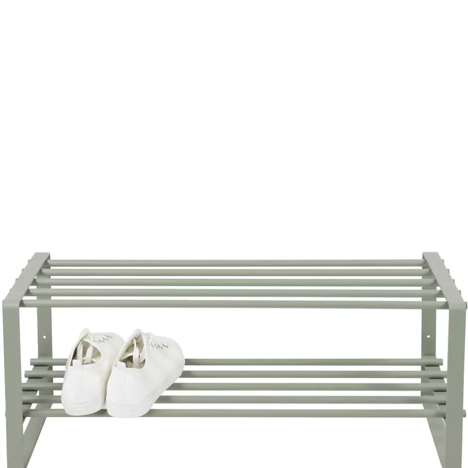 70x29x27 cm Schuhregal aus Stahl in Graugrün - Mion^Wohnen Outlet