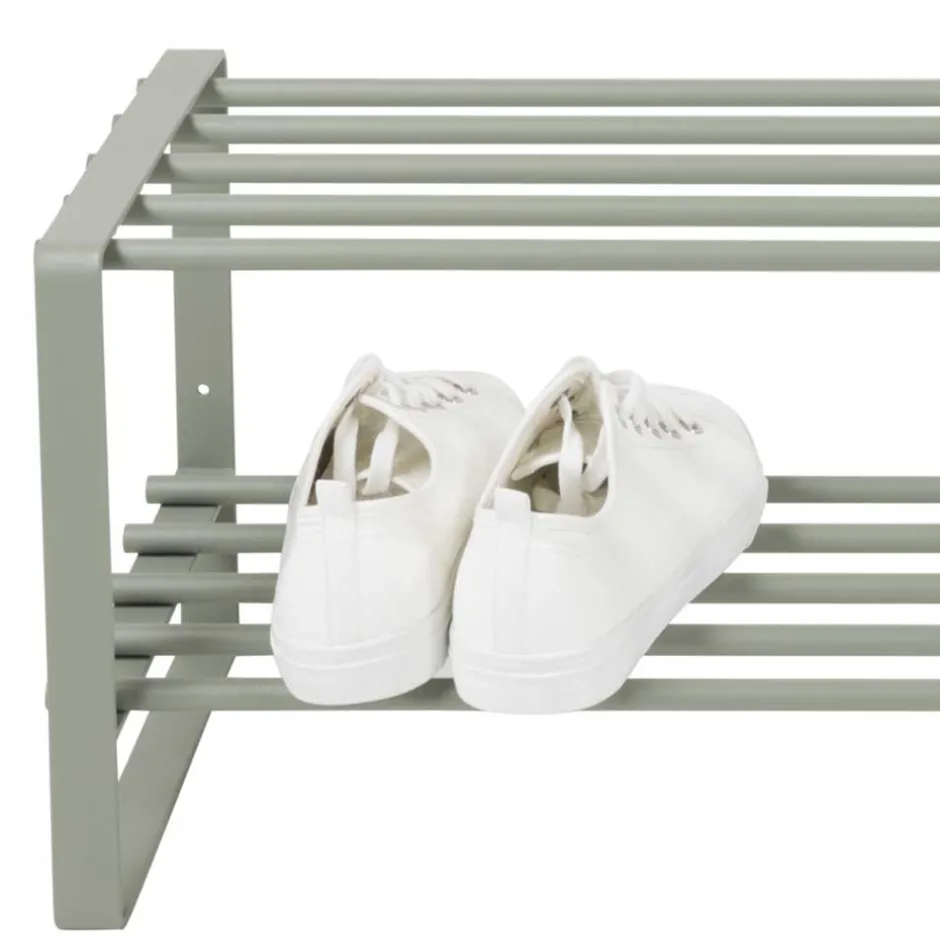 70x29x27 cm Schuhregal aus Stahl in Graugrün - Mion^Wohnen Outlet