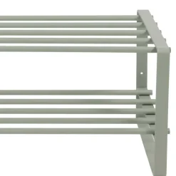 70x29x27 cm Schuhregal aus Stahl in Graugrün - Mion^Wohnen Outlet