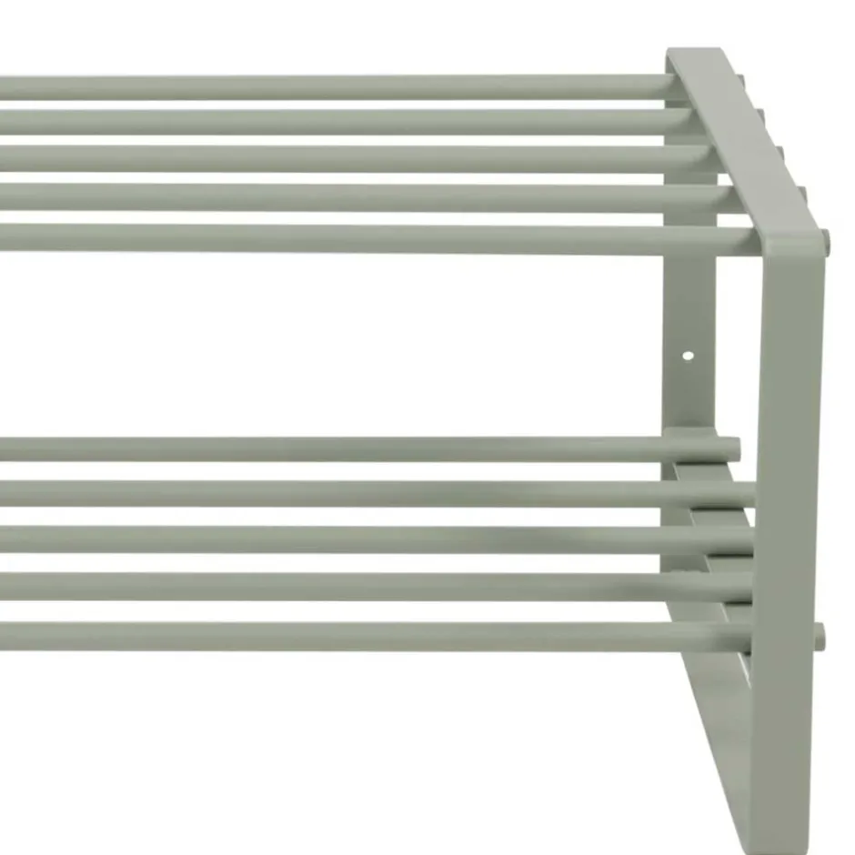 70x29x27 cm Schuhregal aus Stahl in Graugrün - Mion^Wohnen Outlet