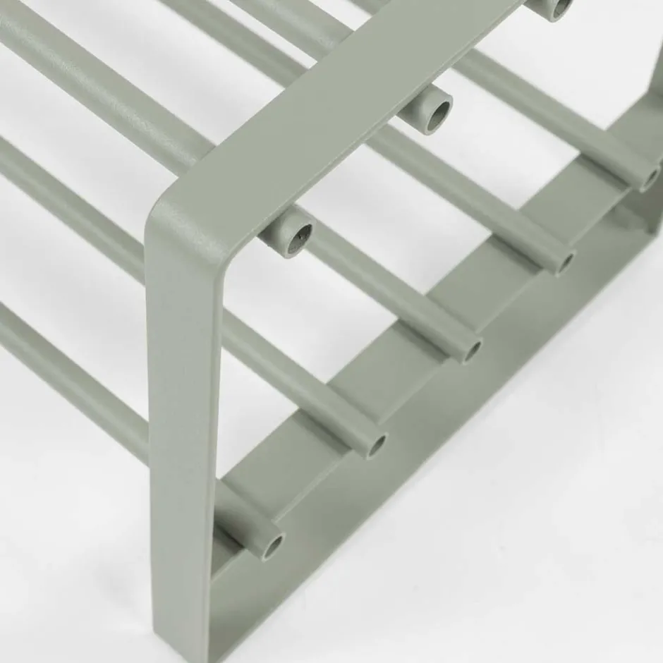 70x29x27 cm Schuhregal aus Stahl in Graugrün - Mion^Wohnen Outlet