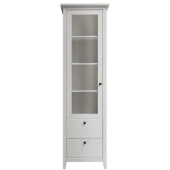 58x200x40 cm Skandi Vitrine in Weiß lackiert - Astinion^Wohnen New