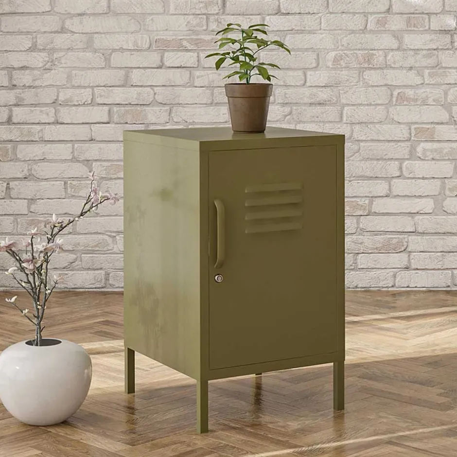 38x69x40 cm 1-türige Kommode in Oliv Grün - Austral^Wohnen Discount