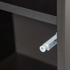 Wohnen 44x188x35 cm 1-türiger Schrank in Schwarz lackiert - Riley