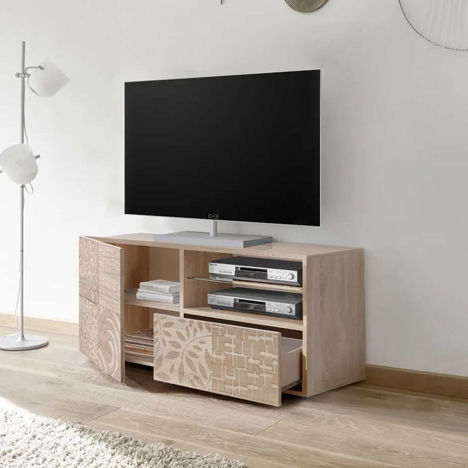 121x57x42 cm TV Board in Dekor Eiche Sonoma - Bielvas^Wohnen New