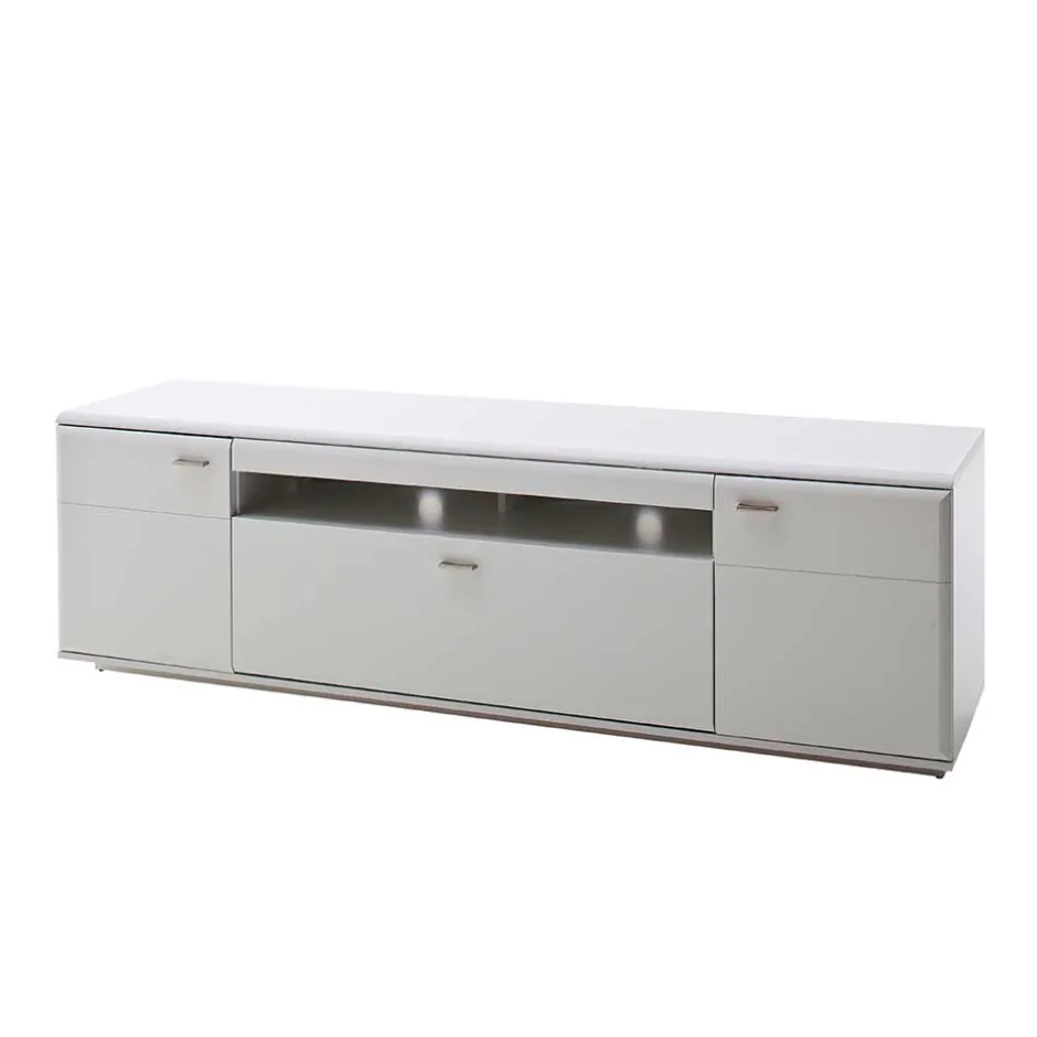 195x60x51 cm TV Board Unterschrank in Weiß - Hazime^Wohnen Sale