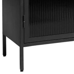 90x190x40 cm Vitrinenschrank aus schwarzem Metall - Gulliver^Wohnen Online