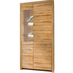 102x204x40 cm Wohnzimmer Holzschrank aus Wildeiche - Loitons^Wohnen Discount