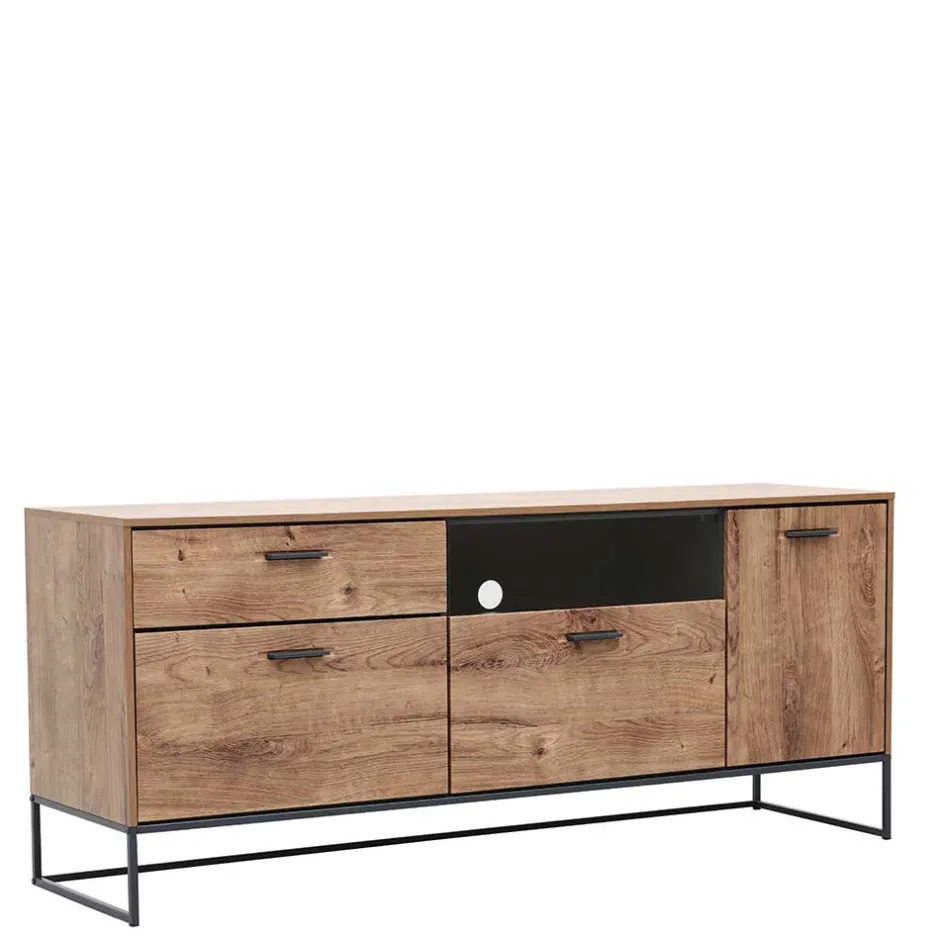 Wohnen 175x75x48 cm Wohnzimmer Sideboard in Holzoptik - Xindus