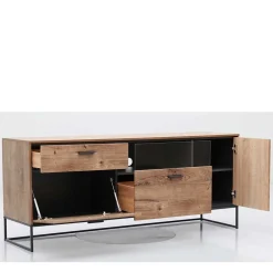 Wohnen 175x75x48 cm Wohnzimmer Sideboard in Holzoptik - Xindus