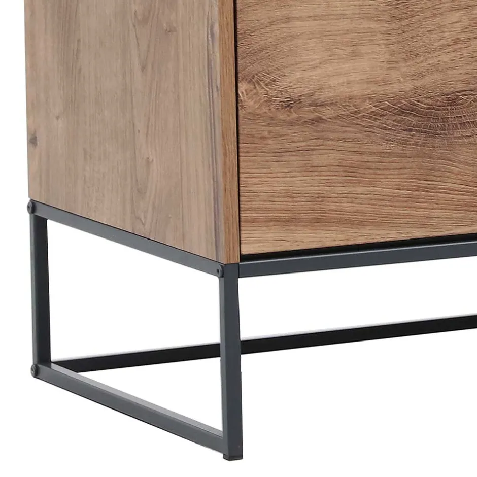 Wohnen 175x75x48 cm Wohnzimmer Sideboard in Holzoptik - Xindus