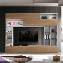 277x209x40 cm Wohnzimmerwand zweifarbig - Ceroc^Wohnen Sale